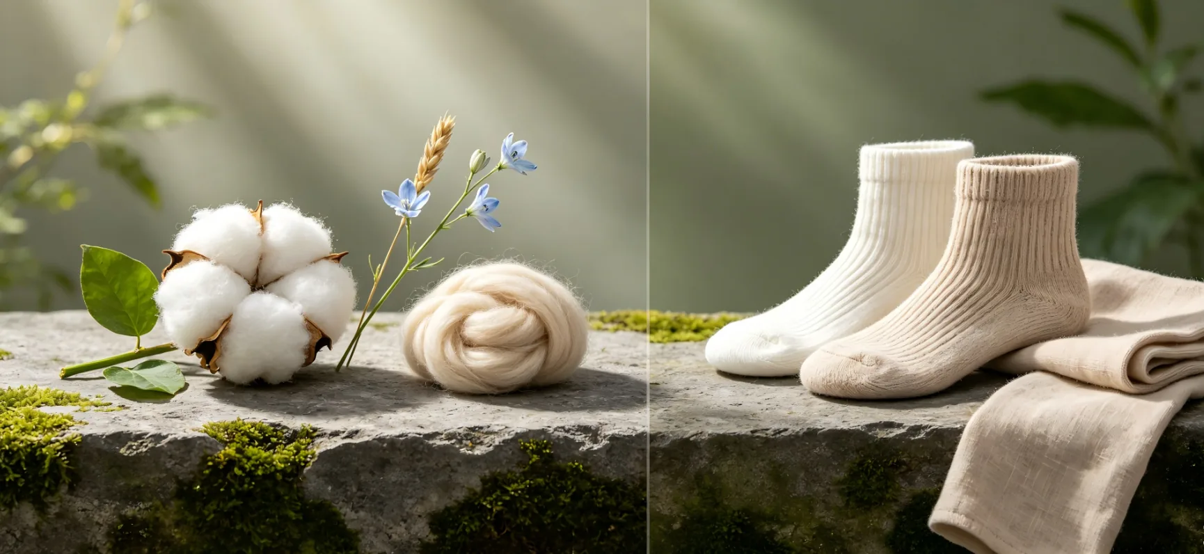 Organic Cotton & Wool Product Showcase — Premium Sustainable Socks by FOCS
